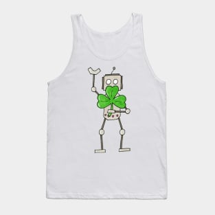 St Patrick's Day Robot Tank Top